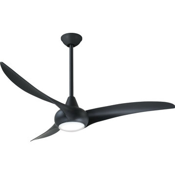 Minka Aire Light Wave 52" LED Ceiling Fan With Remote Control, Coal