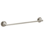 Bronces Mestre - Artica large towel bar. Towel rail towel rack. Luxury bath fixtures, Satin Nickel - Regency Style is a refined interpretation of French art and architecture from the XIV century that incorporates an aesthetic of harmony and elegance of artistic and decorative pieces.