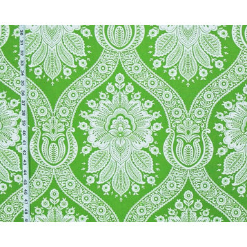 Wallpaper Fabric Floral Modern Colonial Toile, Green, Standard Cut
