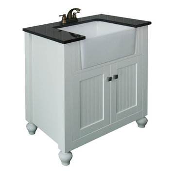 Legion Furniture Legion Mara Vanity With Farm Sink, White