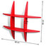 VidaXL MDF Floating Wall Display Shelf, Red