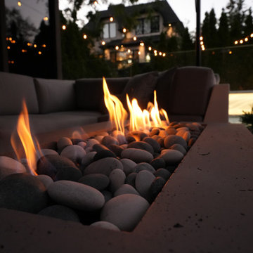 Custom Gas Fire Features | Poolside Fire Bowls & Linear Fire Table