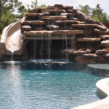 Moss Rock Waterfall and Gunite Slide