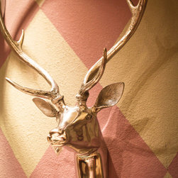Aluminum Wall Deer Head - Artwork
