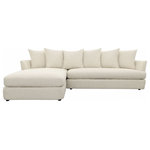 Karina Living - Irinia Left-Facing Upholstered Chaise Sectional, Off-White - The Irinia Left-Facing Chaise Sectional is elegantly upholstered in 100% polyester, ensuring a comfortable and long-lasting lounging experience. This thoughtfully designed sectional caters to contemporary preferences, emphasizing both form and function. The robust construction under the pristine upholstery promises resilience and an enduring appearance for everyday living spaces. Its left-facing orientation is ideal for defining the seating layout in a room, facilitating a structured yet inviting environment.