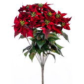 10 Pcs Christmas Flower Dust Winter Artificial Flowers Poinsettia