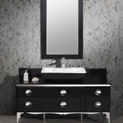Fresca Moselle 59 x 18 Modern Glass Bathroom Vanity FVN7716BL - Bath Products