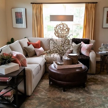 Peach & sage great room