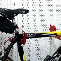 Heavy Duty Pegboard Hook in action! Wall Control's heavy duty pegboard hook is g - Garage And Tool Storage