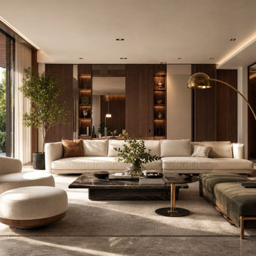 Interior 3D Rendering Services — Modern Living Room Design
