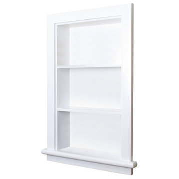 Extra Large/14x24 Aiden Wall Niche by Fox Hollow Furnishings, White Plain Back