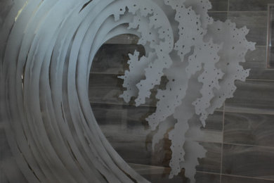 Inspiration for a large coastal 3/4 bathroom remodel in Tampa