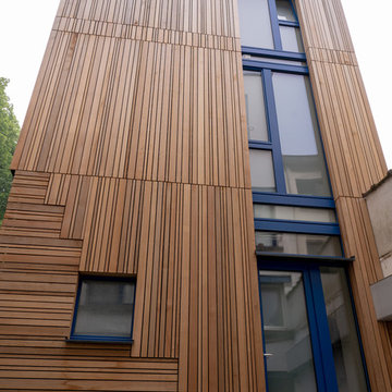 façade avant bardage bois
