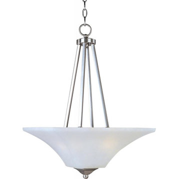 Two Light Oil Rubbed Bronze Frosted Glass Up Pendant