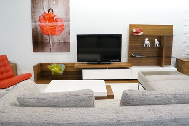 Living Room Idea Wood and White