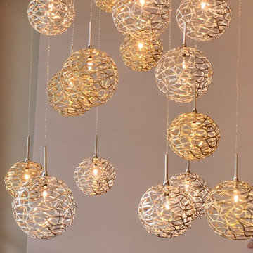 GLAM CHANDELIER, GLOW PENDANT by GALILEE LIGHTING