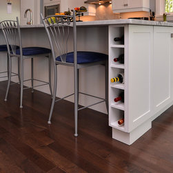 Dark Floors & White Cabinets - Hardwood Flooring