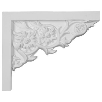 9"W x7 1/4"Hx 5/8"P Floral Small Stair Bracket, Right