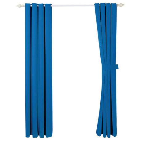 Serenta Black Out Curtains 4 Piece Sets, Snorkel Blue, 54" X 84"