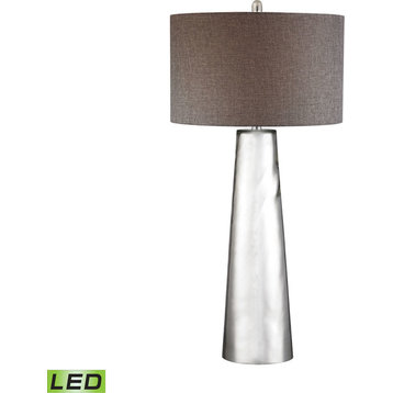 Tapered Cylinder Mercury Glass Table Lamp - Mercury Glass, LED