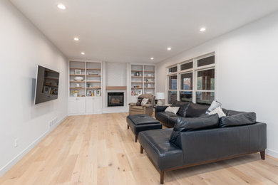 Living room - contemporary living room idea in Minneapolis
