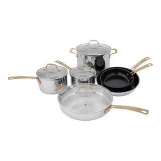 Cristel Strate 15-Piece Cookware Set, Silver