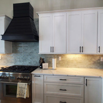 Backsplash with Multi Linear Mosaic