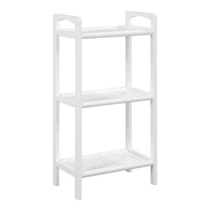 SS10058 Home Basics NEW Over the Toilet White 3 Shelf Bathroom Space Saver
