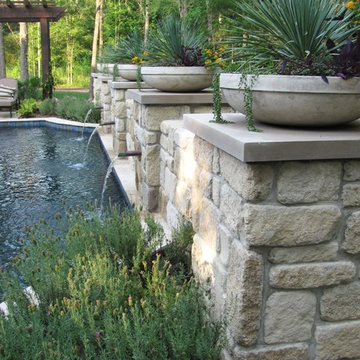 Italianate pool & courtyard in a tight space