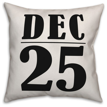 Dec. 25 Throw Pillow, 18"x18"