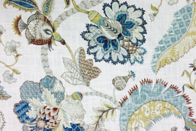 Finders Keepers French Blue Floral Print Fabric