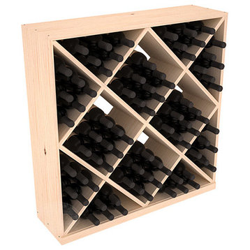 Solid Diamond Wine Storage Cube, Pine, Unstained