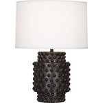 Robert Abbey - Robert Abbey MB801 Dolly - 21.38" One Light Table Lamp - Shade Included: TRUE  Cord Color: Silver  Base Dimension: 6 x 10.25Dolly 21.38" One Light Table Lamp Midnight Blue Glazed Textured Fondine Fabric Shade *UL Approved: YES *Energy Star Qualified: n/a  *ADA Certified: n/a  *Number of Lights: Lamp: 1-*Wattage:150w E26 Medium Base bulb(s) *Bulb Included:No *Bulb Type:E26 Medium Base *Finish Type:Midnight Blue Glazed Textured