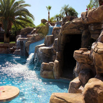 Arizona Swimming Pool and Grotto Designed by Build Your Own Pool