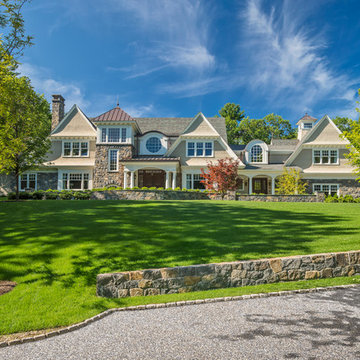 Classical New England Shingle and Stone Home