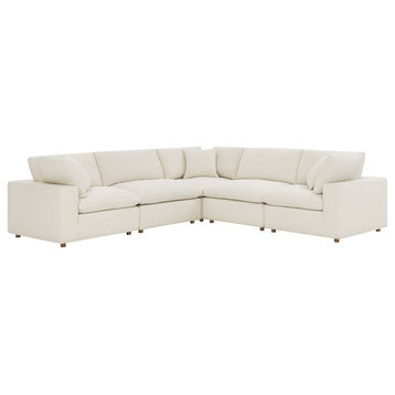 Commix Down Filled Overstuffed 5 Piece Sectional Sofa