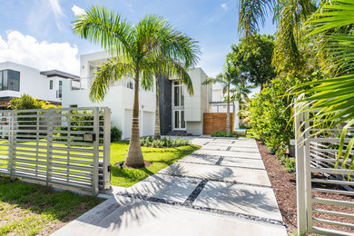 Example of a minimalist exterior home design in Miami
