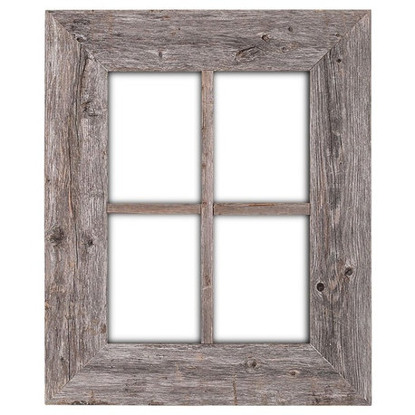 BarnwoodUSA Rustic Wood Window Frames, 100% Authentic Reclaimed Wood, Weathered