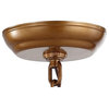 Pagoda Lantern Metal LED Pendant, Antique Gold, 16"