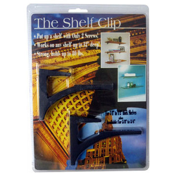 The Shelf Clip For 3/8"-1/2" Thick Shelves, Satin Black