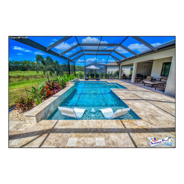 (Hnat) Collier County, Florida. Superior Pools Custom Luxury Swimming Pool Build