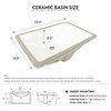 Malaga Composite Stone Vanity Top With Ceramic Sink, Grain White, 49"