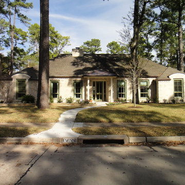 Updated exterior on large Houston remodel
