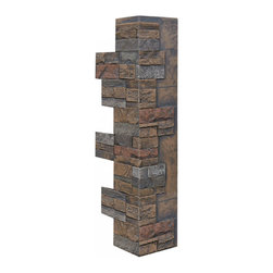 136-36-STACKED STONE VENEER CORNER 36"H X 11"W X 1 1/4"D - Wall Panels