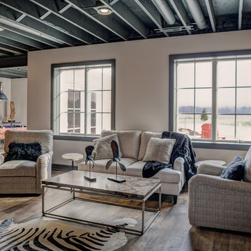 Rustic Walkout Basement