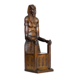 Carved Egyptian Pharaoh Amenhotep III Throne Jewelry Box - Jewelry Boxes And Organizers