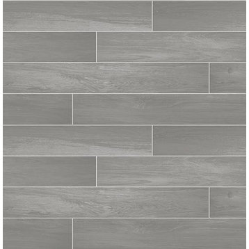 2716-23819 Titan Grey Wood Wallpaper Modern Faux Caulking Line Design Non Woven
