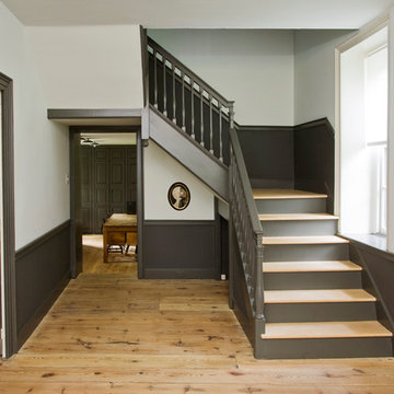A view of the staircase