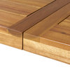 Daria Natural Stained Acacia Wood Dining Table, Natural Stained