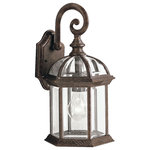 Kichler - Outdoor Wall 1-Light, Tannery Bronze - This 1 light wall lantern from the Barrie collection is a perfect outdoor embellishment with classic and sophisticated details. Made from cast aluminum, this outdoor light is able to withstand the elements and features a beautiful Tannery Bronze finish with clear beveled glass panels.